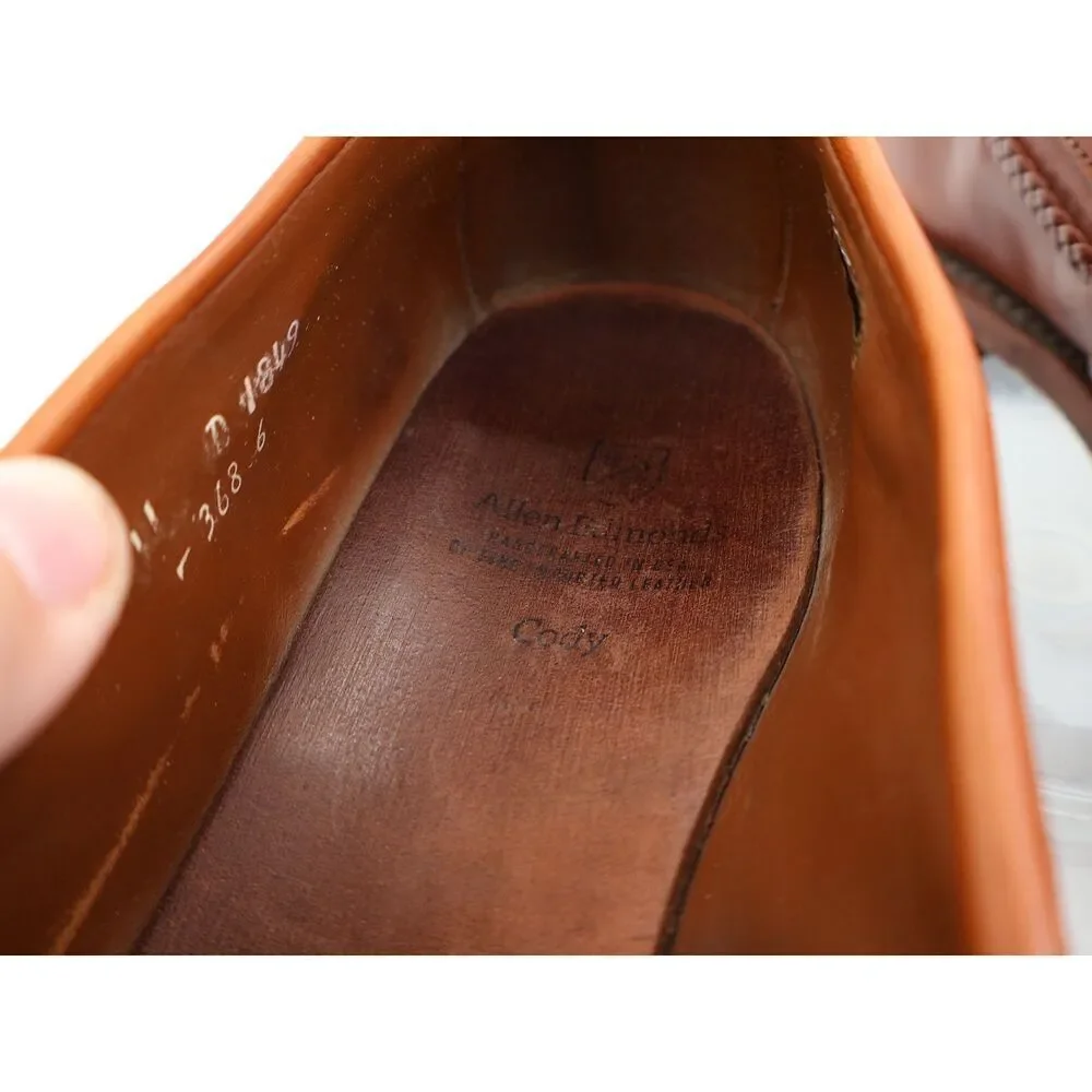 Allen Edmonds Men's Cody Tassel Loafer Size 11 D Brown Leather Slip On Shoe